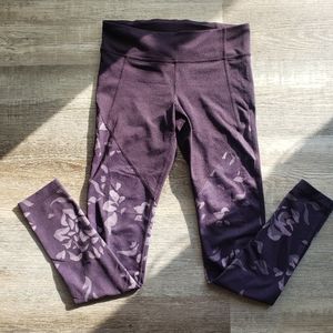 Under Armour Purple Floral Geometric Leggings - Size XS/S